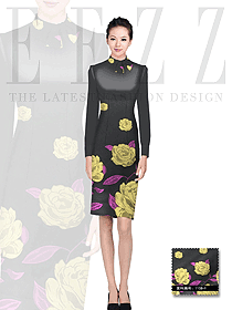 新款長(zhǎng)袖女款西餐服務(wù)員服裝款式圖876