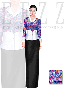 時尚女款西餐咨客服裝設(shè)計圖392