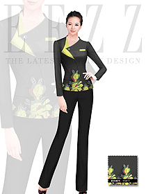 原創(chuàng)設(shè)計(jì)黑色空姐制服款式圖498