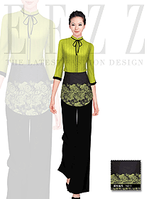 原創(chuàng)設計女款快餐廳服務員服裝款式圖195