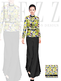 時(shí)尚酒店制服長袖女款西餐咨客服裝設(shè)計(jì)款式圖511