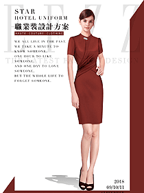 時尚短袖女職業(yè)裝夏裝制服設(shè)計圖777