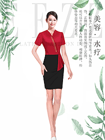 原創(chuàng)制服設(shè)計(jì)紅色女款按摩技師服裝款式圖1469 原創(chuàng)制服設(shè)計(jì)紅色女款按摩技師服裝款式圖1469