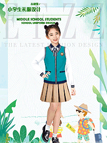 時尚長袖女款學生服校服款式設(shè)計圖089