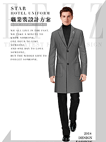 灰色男職業(yè)裝大衣服裝款式圖113