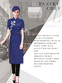 原創(chuàng)制服設(shè)計(jì)女款廚師服款式圖454
