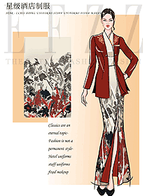 中式星級(jí)酒店女款中餐領(lǐng)班制服設(shè)計(jì)圖172