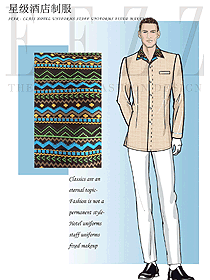 新款東南亞風(fēng)格男款客房服務(wù)員制服設(shè)計圖644