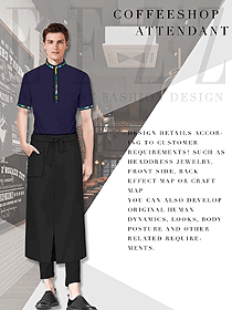 新款深紫色男款快餐廳服務(wù)員制服設(shè)計(jì)圖312