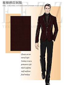 時(shí)尚長(zhǎng)袖男款酒店大堂服裝款式設(shè)計(jì)圖1203