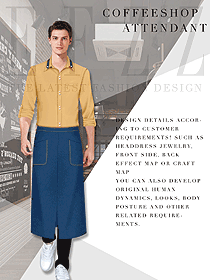 新款長(zhǎng)袖男款快餐廳服務(wù)員制服設(shè)計(jì)圖319