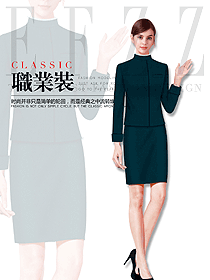 原創(chuàng)制服設(shè)計女秋冬職業(yè)裝款式效果圖1598