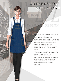 時尚女款圍裙款快餐廳服裝款式設(shè)計圖320