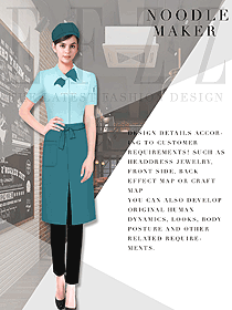 新款女款快餐廳服務(wù)員制服設(shè)計(jì)圖325