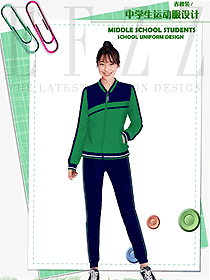 時尚長袖女款學(xué)生服校服款式設(shè)計(jì)圖130