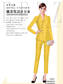 新款女秋冬職業(yè)裝制服設(shè)計圖1607