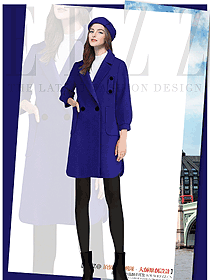 時尚女職業(yè)裝大衣服裝款式效果圖252