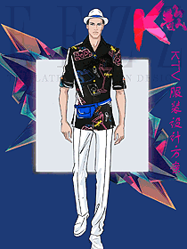 時(shí)尚男款夜總會(huì)KTV服務(wù)員制服設(shè)計(jì)圖624
