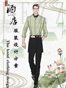 原創(chuàng)制服設(shè)計男款中餐傳菜員服裝款式圖189