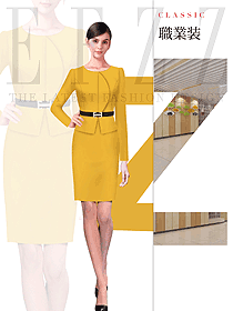 原創(chuàng)制服設(shè)計(jì)女秋冬職業(yè)裝款式效果圖1620
