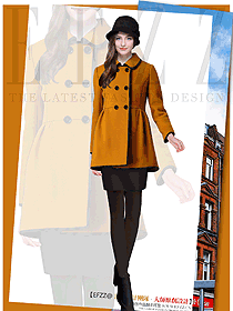 時尚女職業(yè)裝大衣服裝款式效果圖266