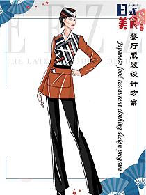 時尚女款日式風格制服款式設計圖336