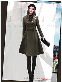 原創(chuàng)制服設(shè)計女職業(yè)裝大衣服裝款式圖275