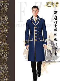 原創(chuàng)制服設(shè)計(jì)星級(jí)酒店門童服裝款式圖1282
