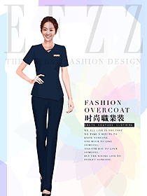 時(shí)尚短袖女職業(yè)裝夏裝制服設(shè)計(jì)圖795