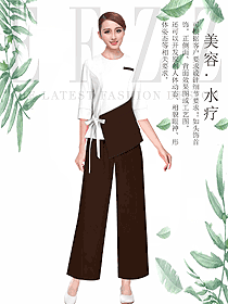 新款白色女款美容技師制服設(shè)計(jì)圖660