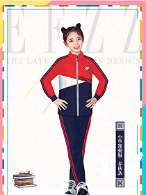 原創(chuàng)制服設(shè)計紅色女款學(xué)生服校服款式圖149