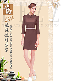 時尚女款會所服務(wù)生制服設(shè)計(jì)圖673