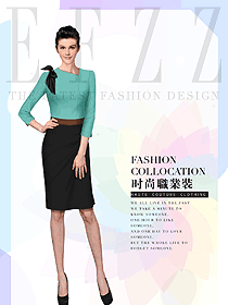 時尚女款總臺收銀接待制服設(shè)計圖441
