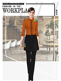 時(shí)尚女款快餐廳服裝款式設(shè)計(jì)圖366