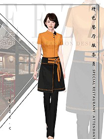 新款快餐廳服務員制服設計圖355