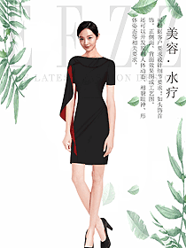 時尚女款SPA水療會所咨客制服設(shè)計圖495