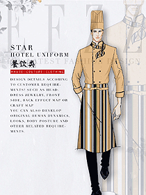 原創(chuàng)制服設(shè)計(jì)男款廚師服款式圖478