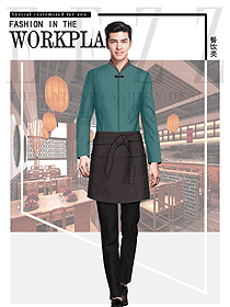 時(shí)尚長(zhǎng)袖男款快餐廳服裝款式設(shè)計(jì)圖399