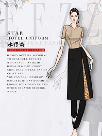 原創(chuàng)設計女款美容會所服裝款式圖770