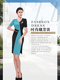 短袖連衣裙女職業(yè)裝夏裝制服設(shè)計(jì)圖884