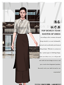 中袖女款美容會(huì)所服裝款式圖772