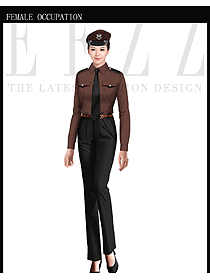 長(zhǎng)袖保安服制服設(shè)計(jì)圖267