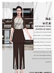 原創(chuàng)設(shè)計女款美容會所服裝款式圖773