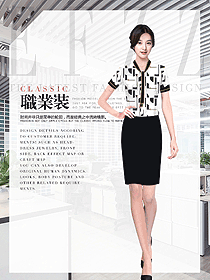 時(shí)尚女職業(yè)裝短袖襯衫款式圖395