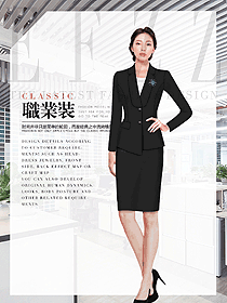原創(chuàng)制服設計黑色女職業(yè)裝夏裝款式圖897