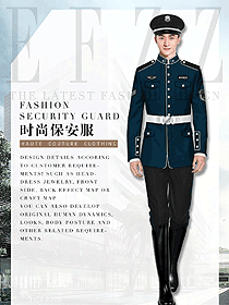 時(shí)尚男款獵裝保安工作制服設(shè)計(jì)圖342