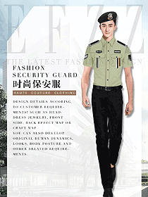 時尚短袖保安服設(shè)計圖387