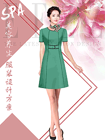 新款水療會所咨客服裝款式圖523