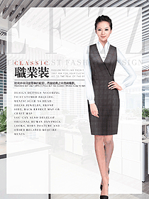 時尚女職業(yè)裝馬夾款服裝款式圖350