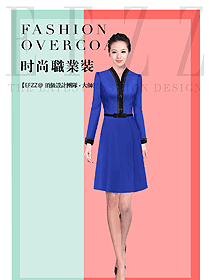 時尚連衣裙款女職業(yè)裝夏裝制服設(shè)計圖801
